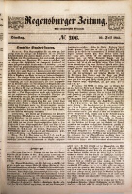 Regensburger Zeitung Dienstag 29. Juli 1845