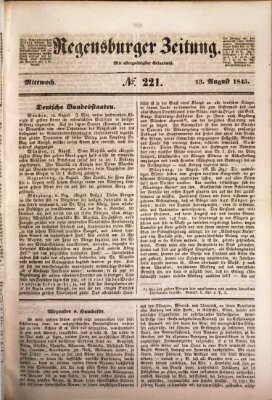 Regensburger Zeitung Mittwoch 13. August 1845