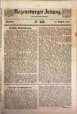 Regensburger Zeitung Sonntag 24. August 1845