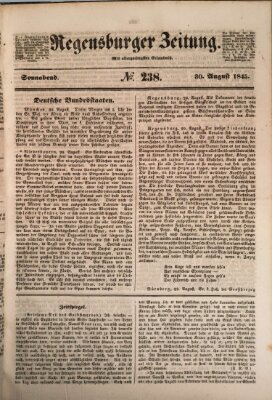 Regensburger Zeitung Samstag 30. August 1845