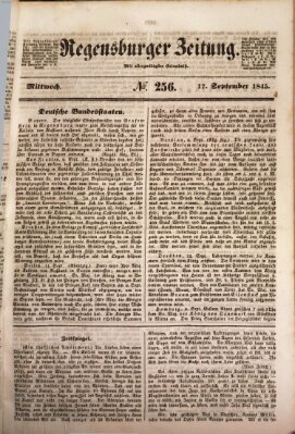 Regensburger Zeitung Mittwoch 17. September 1845