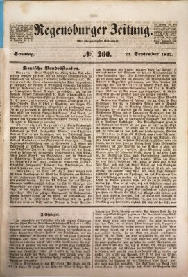 Regensburger Zeitung Sonntag 21. September 1845