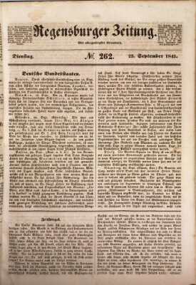 Regensburger Zeitung Dienstag 23. September 1845