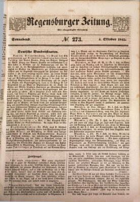 Regensburger Zeitung Samstag 4. Oktober 1845