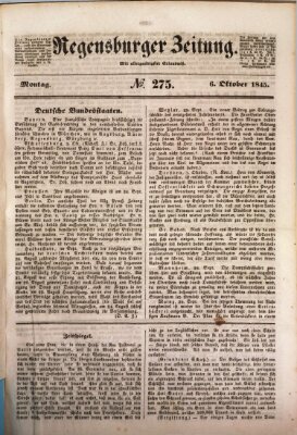 Regensburger Zeitung Montag 6. Oktober 1845