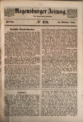 Regensburger Zeitung Freitag 10. Oktober 1845