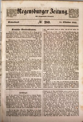 Regensburger Zeitung Samstag 11. Oktober 1845