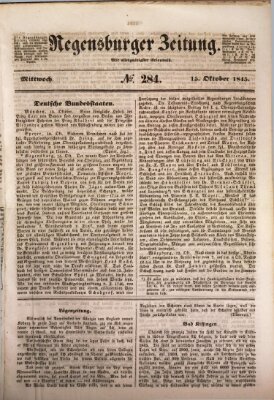 Regensburger Zeitung Mittwoch 15. Oktober 1845