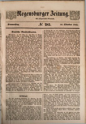 Regensburger Zeitung Donnerstag 16. Oktober 1845