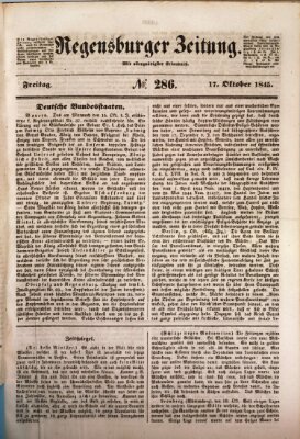 Regensburger Zeitung Freitag 17. Oktober 1845