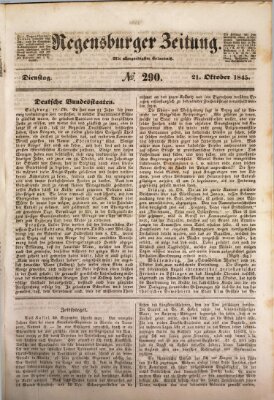 Regensburger Zeitung Dienstag 21. Oktober 1845