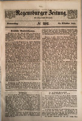 Regensburger Zeitung Donnerstag 23. Oktober 1845