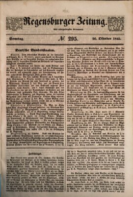 Regensburger Zeitung Sonntag 26. Oktober 1845