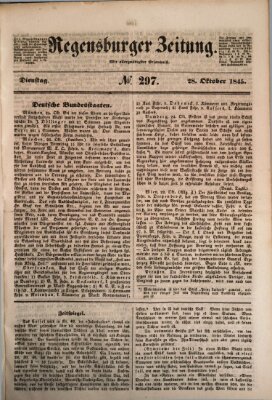 Regensburger Zeitung Dienstag 28. Oktober 1845