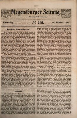 Regensburger Zeitung Donnerstag 30. Oktober 1845