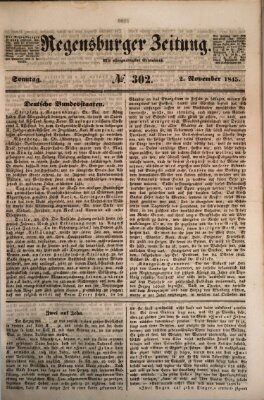 Regensburger Zeitung Sonntag 2. November 1845