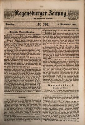 Regensburger Zeitung Dienstag 4. November 1845