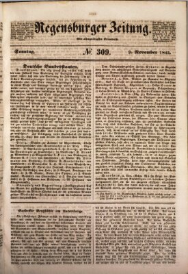 Regensburger Zeitung Sonntag 9. November 1845