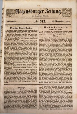 Regensburger Zeitung Mittwoch 12. November 1845