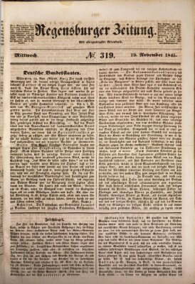 Regensburger Zeitung Mittwoch 19. November 1845