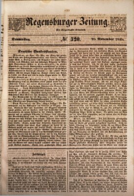 Regensburger Zeitung Donnerstag 20. November 1845