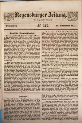 Regensburger Zeitung Donnerstag 27. November 1845