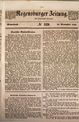 Regensburger Zeitung Samstag 29. November 1845