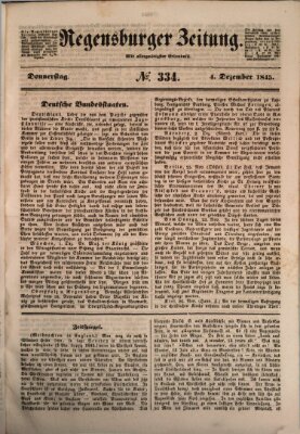 Regensburger Zeitung Donnerstag 4. Dezember 1845