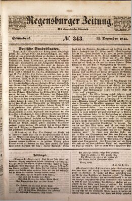 Regensburger Zeitung Samstag 13. Dezember 1845