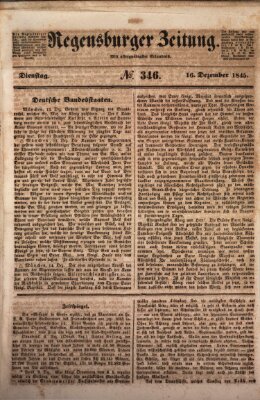 Regensburger Zeitung Dienstag 16. Dezember 1845