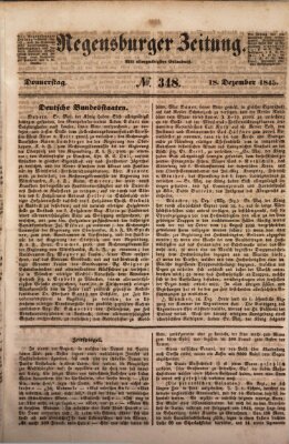 Regensburger Zeitung Donnerstag 18. Dezember 1845