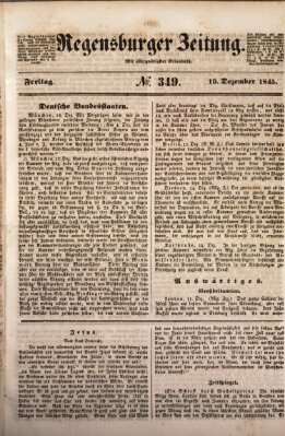 Regensburger Zeitung Freitag 19. Dezember 1845