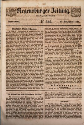 Regensburger Zeitung Samstag 27. Dezember 1845