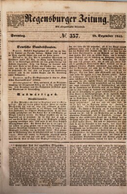 Regensburger Zeitung Sonntag 28. Dezember 1845