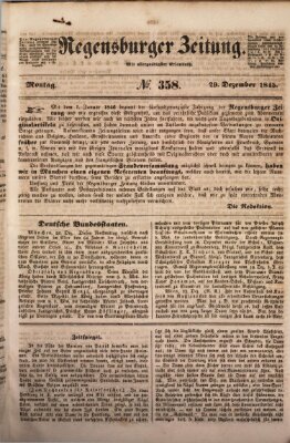 Regensburger Zeitung Montag 29. Dezember 1845