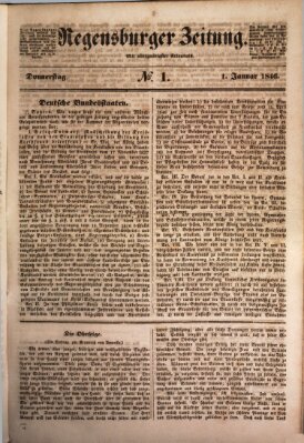 Regensburger Zeitung Donnerstag 1. Januar 1846