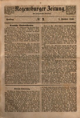 Regensburger Zeitung Freitag 2. Januar 1846