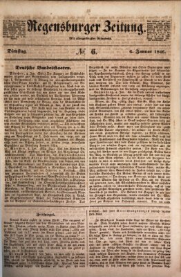 Regensburger Zeitung Dienstag 6. Januar 1846