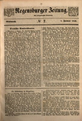 Regensburger Zeitung Mittwoch 7. Januar 1846