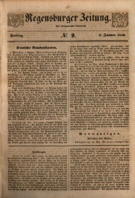 Regensburger Zeitung Freitag 9. Januar 1846