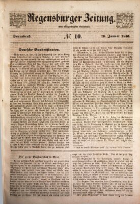 Regensburger Zeitung Samstag 10. Januar 1846