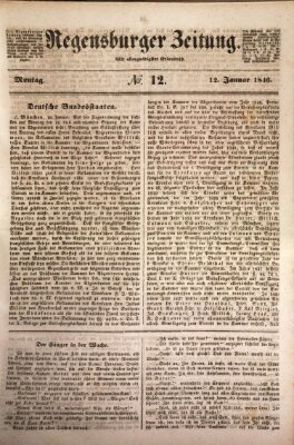 Regensburger Zeitung Montag 12. Januar 1846