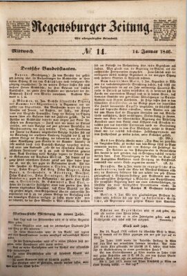 Regensburger Zeitung Mittwoch 14. Januar 1846