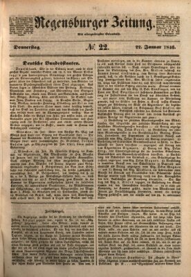 Regensburger Zeitung Donnerstag 22. Januar 1846