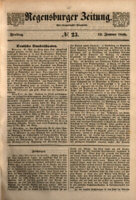 Regensburger Zeitung Freitag 23. Januar 1846