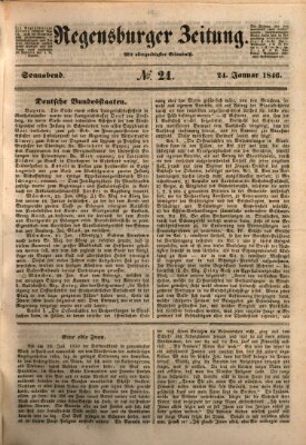 Regensburger Zeitung Samstag 24. Januar 1846