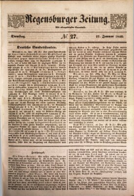 Regensburger Zeitung Dienstag 27. Januar 1846