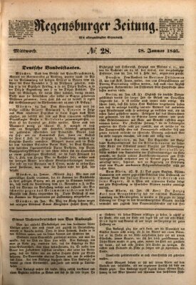 Regensburger Zeitung Mittwoch 28. Januar 1846