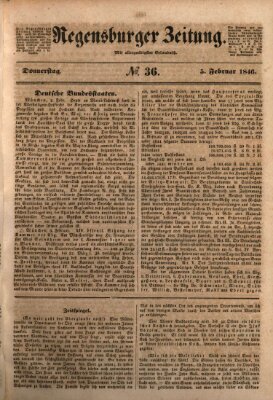 Regensburger Zeitung Donnerstag 5. Februar 1846