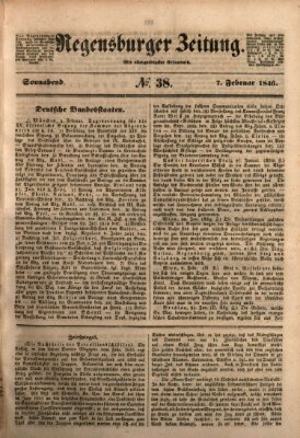 Regensburger Zeitung Samstag 7. Februar 1846